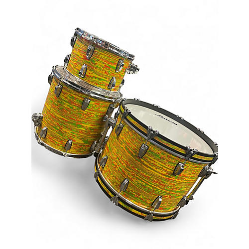 Used Ludwig 3 Piece Classic Maple downbeat CITRUS MOD Drum Kit CITRUS MOD