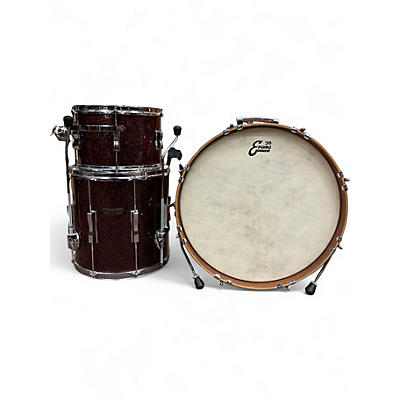 Used Ludwig 3 Piece Club Date RED SPARKLE Drum Kit