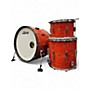 Used Ludwig 3 Piece Club Date USA Fab Limited Edition Mod Orange Drum Kit Mod Orange