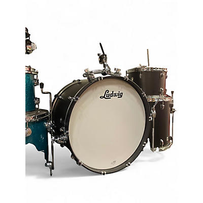 Used Ludwig 3 Piece NEUSONIC BLACK VELVET Drum Kit