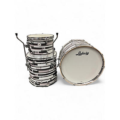 Used Ludwig 3 Piece NeuSonic Digital Black Oyster Drum Kit