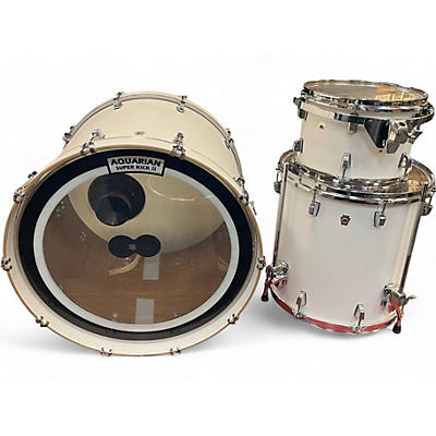 Used Ludwig 3 Piece Neusonic studio Aspen white Drum Kit