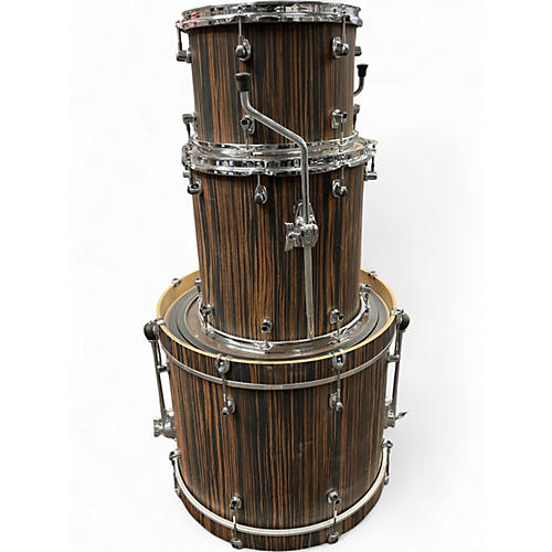 Used Ludwig 3 Piece SIGNET 105 MACASSAR EBONY Drum Kit MACASSAR EBONY