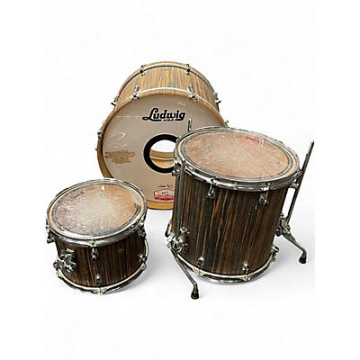 Used Ludwig 3 Piece Signet 105 Ebony Drum Kit