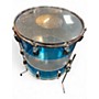 Used Ludwig 3 Piece Vistalite 50th Anniversary Fab 3-Piece Shell Pack Blue/Clear/Blue Drum Kit Blue/Clear/Blue