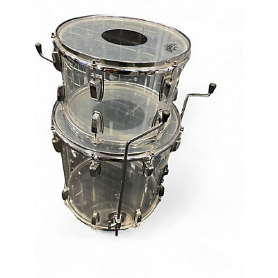Used Ludwig 3 Piece Vistalite Clear Drum Kit