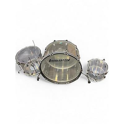 Used Ludwig 3 Piece Vistalite clear Drum Kit