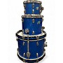 Used Ludwig 3 Piece classic Maple blue sparkle Drum Kit blue sparkle