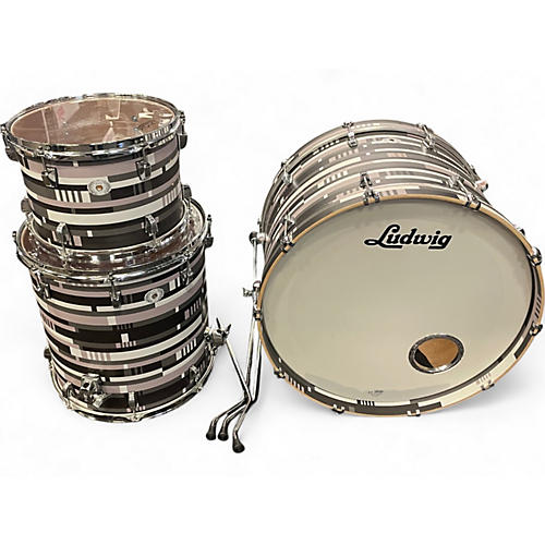 Ludwig Used Ludwig 3 Piece neusonic digital black oyster digital oyster Drum Kit digital oyster