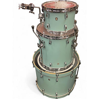 Used Ludwig 3 Piece nusonic skyline blue Drum Kit