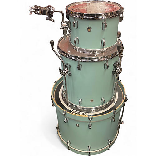 Used Ludwig 3 Piece nusonic skyline blue Drum Kit skyline blue