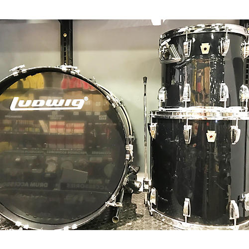 Ludwig Used Ludwig 3 piece Classic Maple Black Drum Kit Black