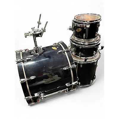 Used Ludwig 4 Piece Accent Black Drum Kit