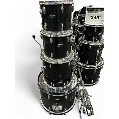 Used Ludwig 4 Piece Accent Black Drum Kit