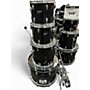Used Ludwig 4 Piece Accent Black Drum Kit Black