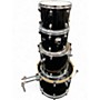 Used Ludwig 4 Piece Accent CS Black Drum Kit Black
