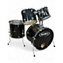 Used Ludwig 4 Piece Accent CS Combo Kit Black Drum Kit Black