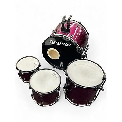 Used Ludwig 4 Piece Accent CS Purple Drum Kit