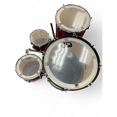 Used Ludwig 4 Piece Accent Orange Sparkle Drum Kit
