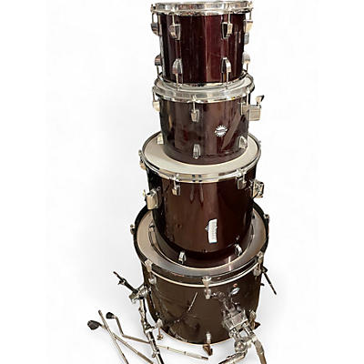 Used Ludwig 4 Piece Accent Wine Red Drum Kit
