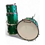 Used Ludwig 4 Piece BONHAM KIT GREEN SPARKLE Drum Kit GREEN SPARKLE