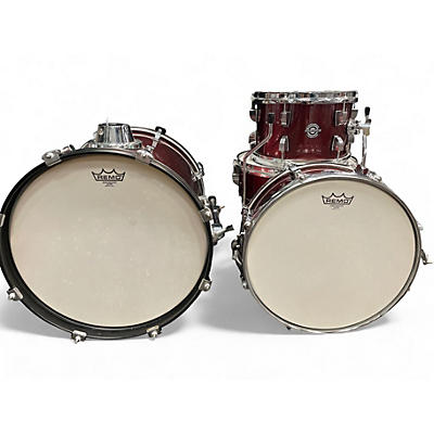 Used Ludwig  4 Piece BREAKBEAT  RED Drum Kit