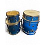 Used Ludwig 4 Piece BREAKBEATS BLUE SPARKLE Drum Kit BLUE SPARKLE