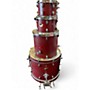 Used Ludwig 4 Piece Backbeat Elite Ruby Grain Drum Kit Ruby Grain