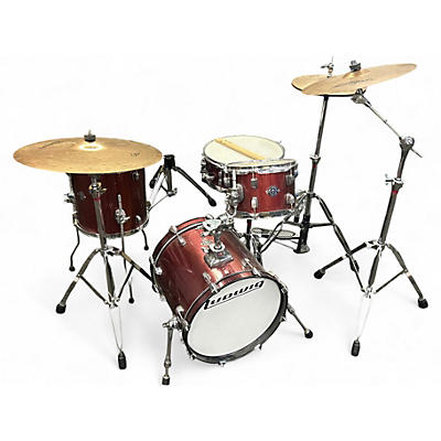 Used Ludwig 4 Piece Breakbeats By Questlove Chrome Red Drum Kit