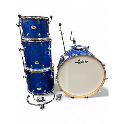 Used Ludwig 4 Piece Centennial Blue Sapphire Drum Kit