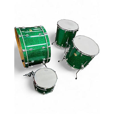 Used Ludwig 4 Piece Centennial GREEN SPARKLE Drum Kit