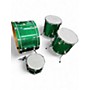 Used Ludwig 4 Piece Centennial GREEN SPARKLE Drum Kit GREEN SPARKLE