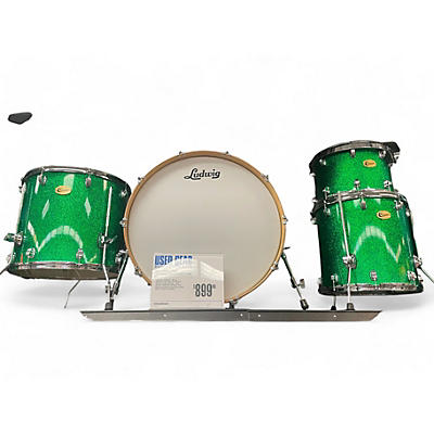 Ludwig Used Ludwig 4 Piece Centennial Green Sparkle Drum Kit