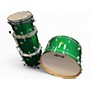 Used Ludwig 4 Piece Centennial Green Sparkle Drum Kit Green Sparkle