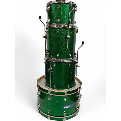 Ludwig Used Ludwig 4 Piece Centennial Maple GREEN SPARKLE Drum Kit