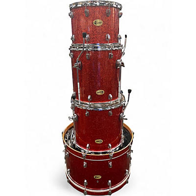 Used Ludwig 4 Piece Centennial Red Sparkle Drum Kit