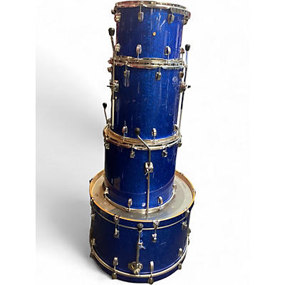 Used Ludwig 4 Piece Centennial Zep Blue Sparkle blue sparkle Drum Kit