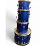 Used Ludwig 4 Piece Centennial Zep Blue Sparkle blue sparkle Drum Kit blue sparkle