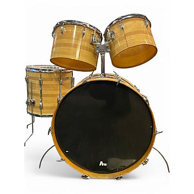 Used Ludwig 4 Piece Classic Maple Butcher Block Drum Kit