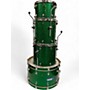 Used Ludwig Used Ludwig 4 Piece Classic Maple GREEN SPARKLE Drum Kit GREEN SPARKLE