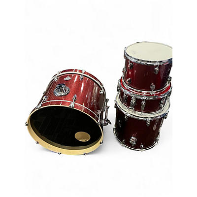 Used Ludwig 4 Piece Classic Maple Pro red sparkle Drum Kit
