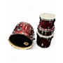Used Ludwig 4 Piece Classic Maple Pro red sparkle Drum Kit red sparkle