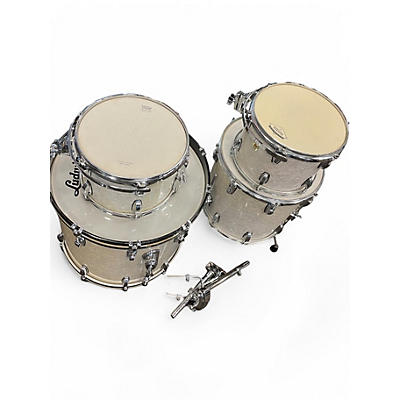 Used Ludwig 4 Piece Classic Maple WHITE MARINE PEARL Drum Kit