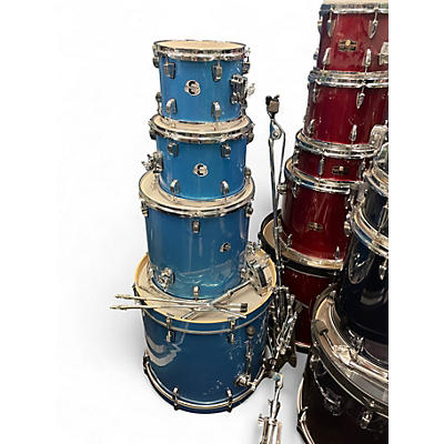 Used Ludwig 4 Piece ELEMENT EVOLUTION BLUE SPARKLE Drum Kit