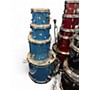 Used Ludwig 4 Piece ELEMENT EVOLUTION BLUE SPARKLE Drum Kit BLUE SPARKLE