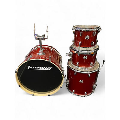 Used Ludwig 4 Piece Element Copper Sparkle Drum Kit