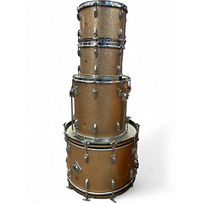 Used Ludwig 4 Piece HOLLYWOOD 1965 PINK CHAMPAGNE Drum Kit