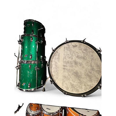 Used Ludwig 4 Piece Legacy Mahogany Bonham Green Sparkle Drum Kit