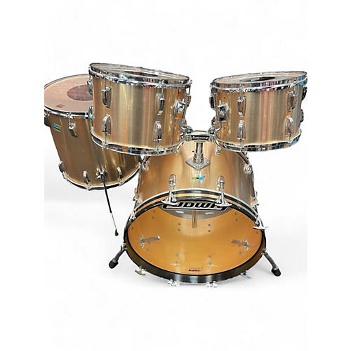 Ludwig Used Ludwig 4 Piece No. 989 Big Beat Outfit Classic Maple brushed gold Drum Kit brushed gold