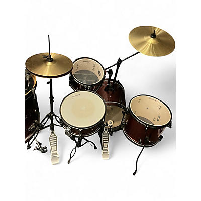 Used Ludwig 4 Piece POCKET KIT QUESTLOVE Candy Apple Red Drum Kit